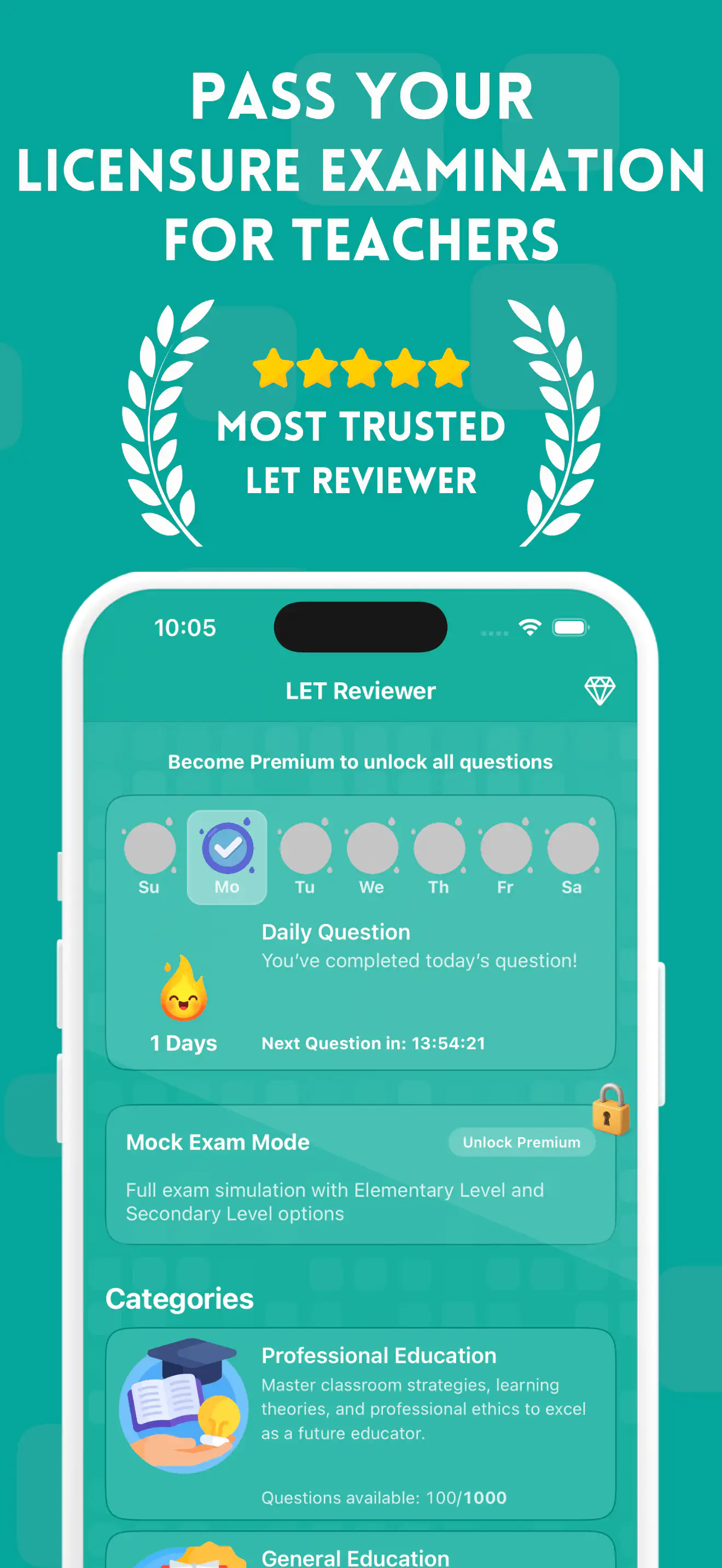 LET Reviewer PH study app preview